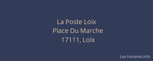 La Poste Loix