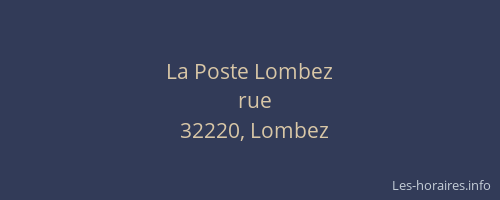 La Poste Lombez