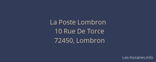 La Poste Lombron