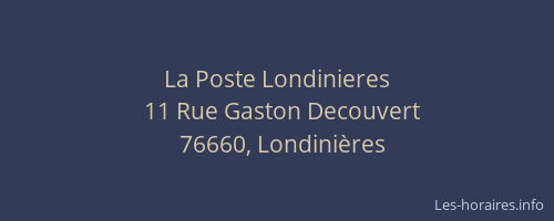 La Poste Londinieres