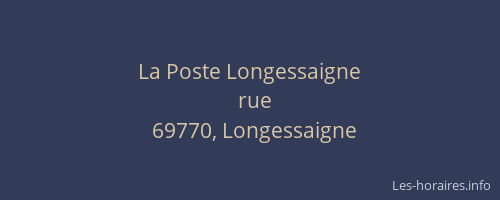 La Poste Longessaigne