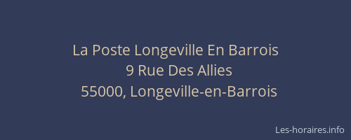 La Poste Longeville En Barrois