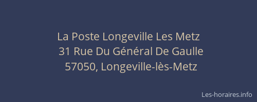 La Poste Longeville Les Metz
