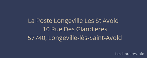 La Poste Longeville Les St Avold