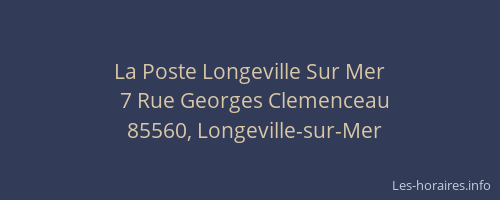La Poste Longeville Sur Mer