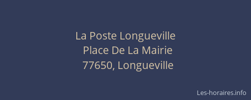 La Poste Longueville