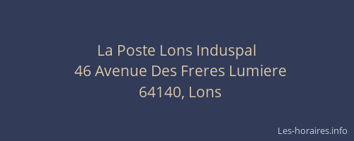 La Poste Lons Induspal