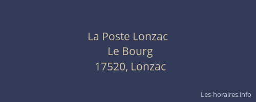 La Poste Lonzac