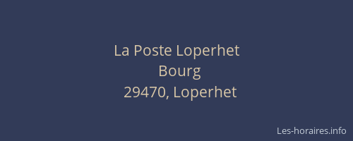 La Poste Loperhet