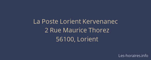 La Poste Lorient Kervenanec