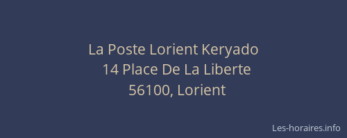 La Poste Lorient Keryado