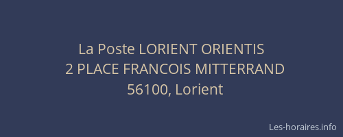 La Poste LORIENT ORIENTIS