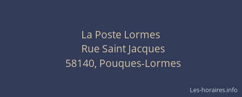 La Poste Lormes