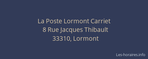 La Poste Lormont Carriet