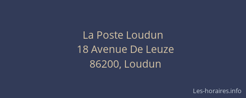La Poste Loudun