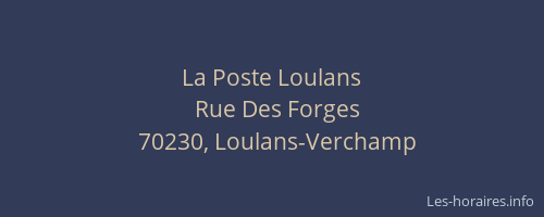 La Poste Loulans