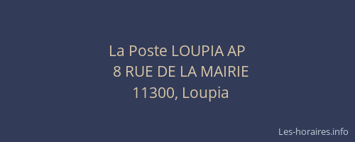 La Poste LOUPIA AP