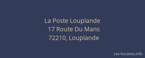 La Poste Louplande