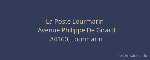 La Poste Lourmarin