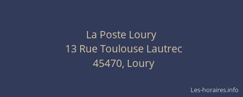 La Poste Loury