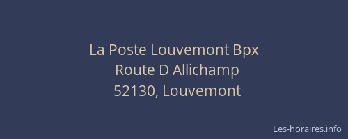 La Poste Louvemont Bpx