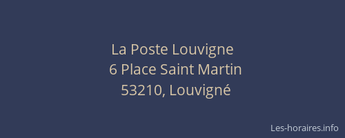 La Poste Louvigne