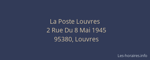La Poste Louvres