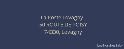 La Poste Lovagny