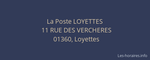 La Poste LOYETTES