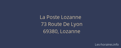 La Poste Lozanne