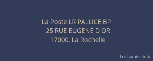 La Poste LR PALLICE BP