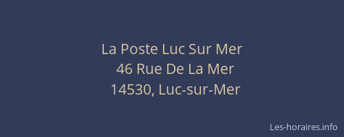 La Poste Luc Sur Mer