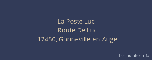 La Poste Luc