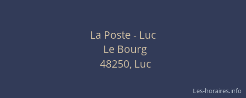 La Poste - Luc