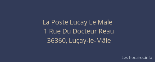 La Poste Lucay Le Male