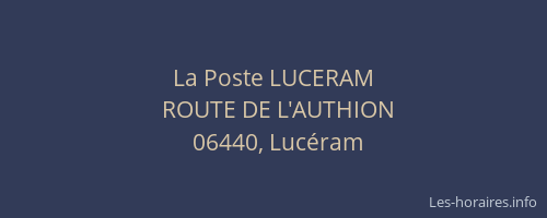 La Poste LUCERAM