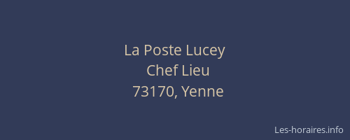 La Poste Lucey