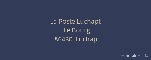 La Poste Luchapt