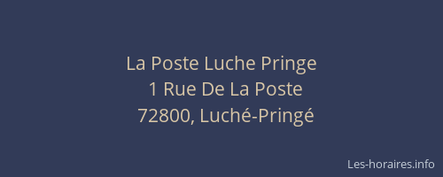 La Poste Luche Pringe