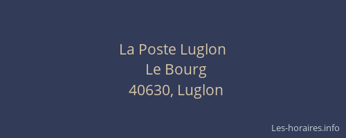 La Poste Luglon
