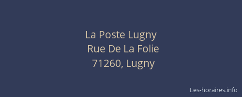 La Poste Lugny