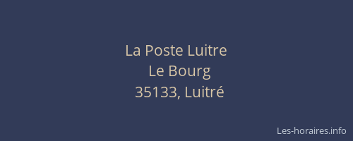La Poste Luitre