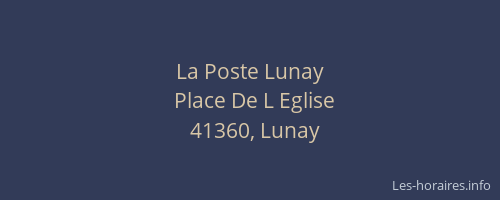 La Poste Lunay