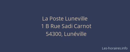 La Poste Luneville