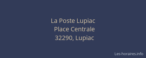 La Poste Lupiac