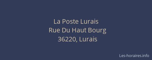 La Poste Lurais