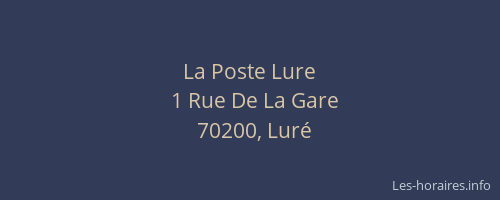 La Poste Lure