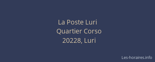 La Poste Luri