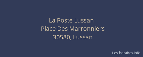 La Poste Lussan