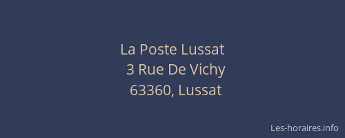La Poste Lussat